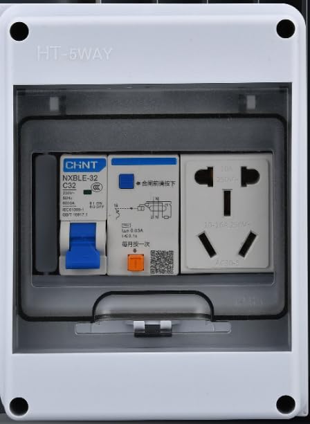 PRITOK Consumer Unit Circuit Breaker: 2Ways IP65 Waterproof ABS Anti-Leakage Fuse Box