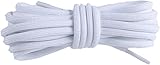 Uteruik Cordones redondos de 120 cm, cordón de 5 mm de ancho, cordones blancos para zapatillas deportivas y casuales, White, 120