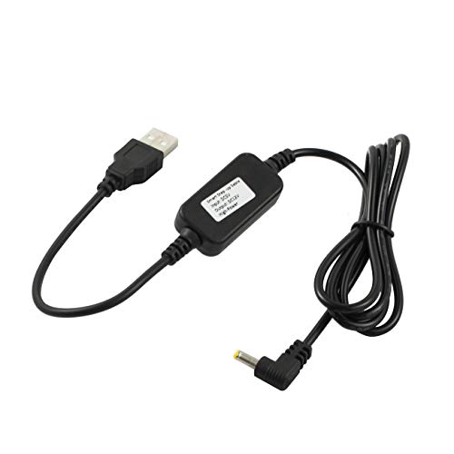 USB auf DC Step Up Stromkabel, 5 V auf 12 V Spannungsadapter mit 4,0 x 1,7 mm Klinke, 1 m, Schwarz