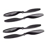 Peso: 51g último Hélice a estrenar 1 paquete de 2 pares 10x4.5 3K Hélice de fibra de carbono CW CCW 1045 Props para DJI Drone para 920kv Motor 1045 Hélices Accesorios para drones Repuestos (Color: Negro)