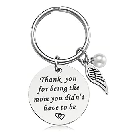 Fntacetik Stepmom Gifts from Daughter or Son, Step Mother's Day Gifts from Stepdaughter Stepson Stepmother Keychains Cover