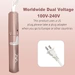 VAV Mini Dual Voltage Curling Iron & Straightener 2-in-1 for Travel - Portable Hair Curler Wand with Worldwide Voltage Compatibility,Compact Design for Women