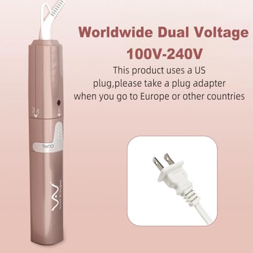 VAV Mini Curling Iron 2 in 1 with Dual Voltage -1 Inch Ceramic Travel Curler & Straightener for Short Hair,Bangs | Portable,Fast Heating — view 6
