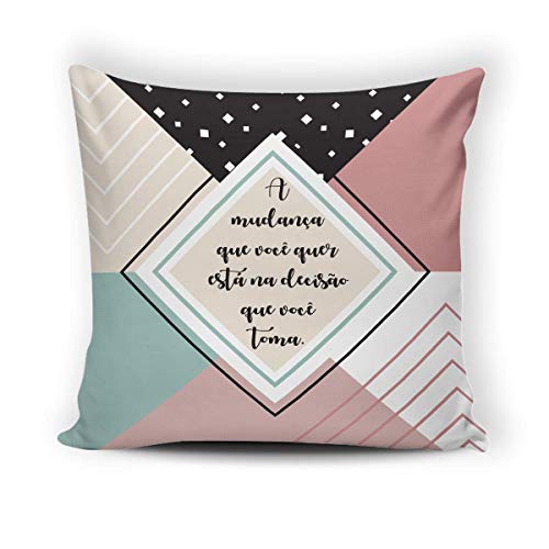 Kit Com 04 Capas Para Almofadas Decorativas Coloridas Estampadas Digital 42cm x 42cm Modelo 08…