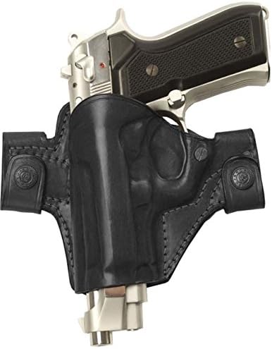 Cebeci 20832LB62 Left-Hand Leather Snap 20832 Holster Gun Belt, Black
