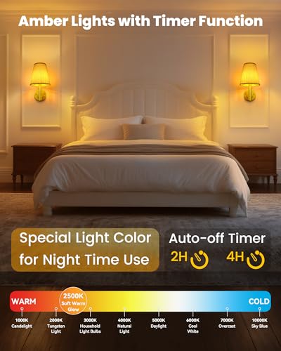 Image of TECOMLIGHT Battery Operated Wall Sconces Lights for Bedroom Set of 2, Wireless Rechargeable LED Wall Lamp with Remote & Touch Control, Wall Mount Lighting Fixture for Living Room, Satin Gold