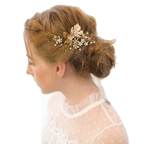 Meiysh Vintage Gold Twig Hair Clips Bridal Headpiece Wedding Accessories