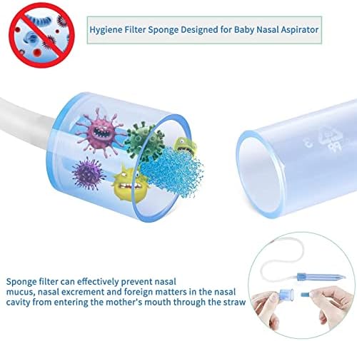 100-Pack of Premium Nasal Aspirator Hygiene Filters, Replacement for NoseFrida Nasal Aspirator Filters - BPA, Phthalate & Latex-Free
