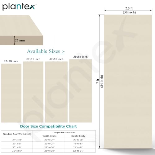 Image of Plantex WPC Doors for Home (25 mm - Thickness) /Waterproof Bathroom Door /2.5x7 Feet Wooden Finished Door for Office /Balcony /Kitchen, Density-550 (30x84 inch)