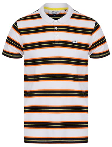 Image of Le Shark Men's 'Urlwin' Yarn Dyed Striped Cotton Pique Polo Shirt