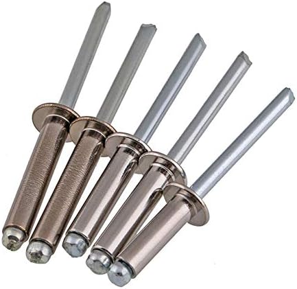 100-Pack Stainless Steel 1/8" X 5/16" Pop Rivets - Countersunk Flat Head, Open End, For Metal & DIY Projects