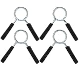 WIHFHGZ Barbell Klammern Federhals Clips, Federstahl mit Kunststoffgriff, 4 Stück 48mm...