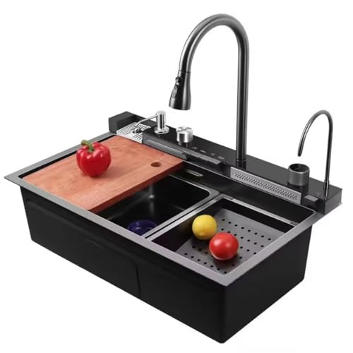 Cuba Cascata Pia Gourmet Inox Torneira Copos Cozinha