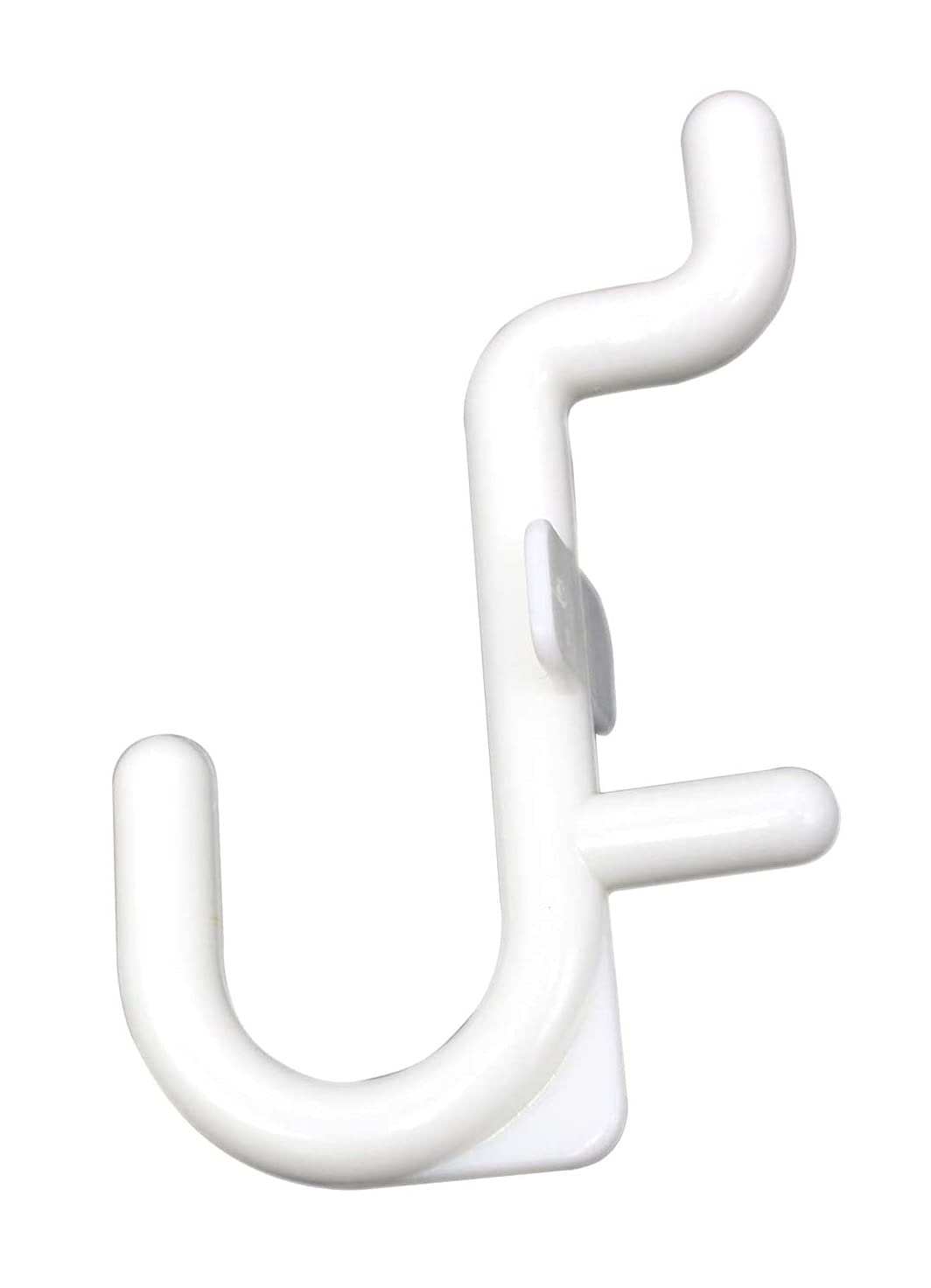 JSP Manufacturing 200-Pack Black Plastic J-Hook Pegboard Hooks – Fits 1/4'' Holes, Locking Style