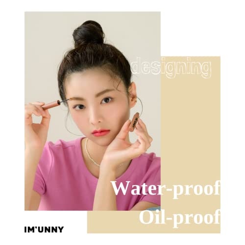 Im Unny Designing Browcara, Tinted Eyebrow Gel Mascara For Natural Looking Brows, Water-Oil Proof, Longlasting, Soft Mousse | K-Beauty (02 Dark Brown) #TOP3