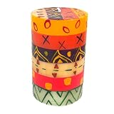 Single Boxed Hand-Painted Pillar Candle - Indaeuko Design - Nobunto Candles