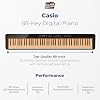 Casio PX-S3100 Privia Digital Piano - حزمة سوداء مع حامل CS-68، ونظام SP-34 ثلاثي الدواسات، ومقعد، وسماعات رأس، وكتاب تعليمي، ودروس عبر الإنترنت، وقماش تلميع أوستن بازار