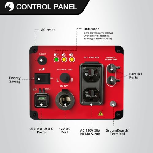 Image of PowerSmart 2500 Watt Portable Inverter Generator for Camping