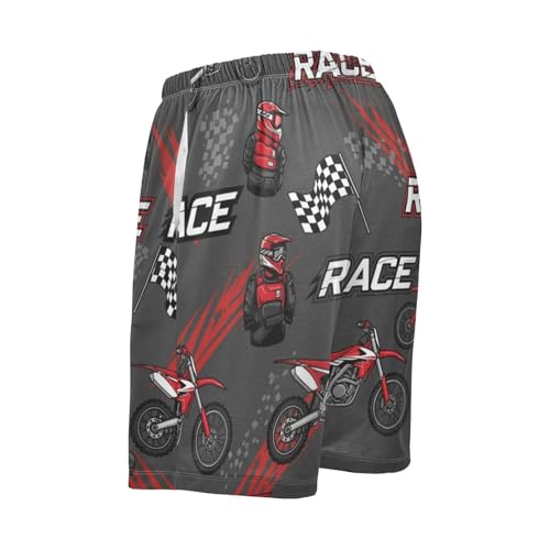 J JOYSAY Motorcycle Race Red Pajama Shorts Mens Lounge Sleep Shorts Super Soft Men Pajama Bottoms4