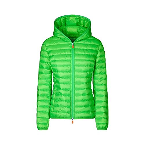 Save The Duck Damen Kyla Hoodie Jacke, Fluo Green, XL