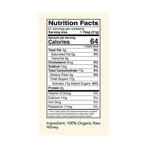 Kevala Organic Raw Oaxaca Honey, 16 Oz, Glass Jar #TOP1