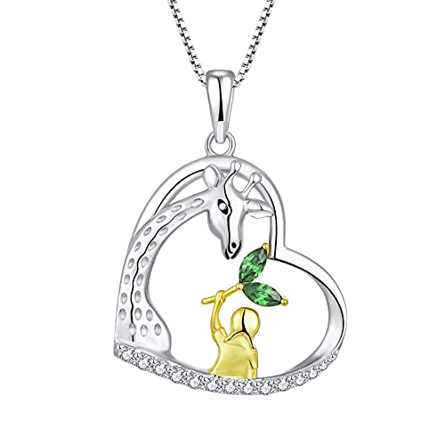 Starchenie Ciondolo Ragazza con Giraffa Argento