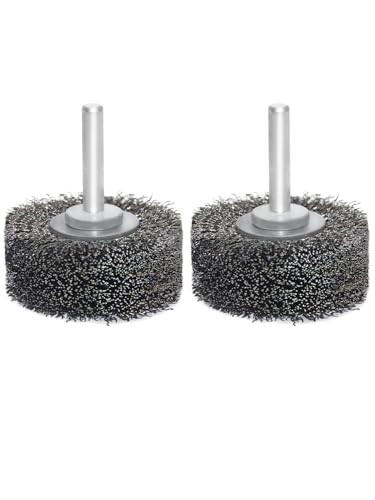 Brosse métallique pour perceuse lot de 2 pour décapage de la rouille