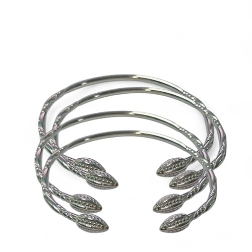 Cocoa Nefertiti ends .925 Sterling Silver West Indian Bangles