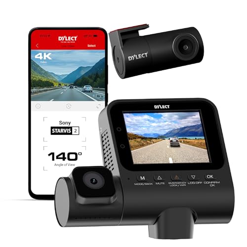 Dylect® Sense 4K Ultra 3 Channel Dash Cam with Sony STARVIS 2, 4K Front + 1080p Rear + Cabin, GPS, Night Vision, Wi-Fi, 140° Wide Angle, Loop Recording, 2.4” IPS, Supports 1TB Dylect® Sense 4K Ultra 3 Channel Dash Cam with Sony STARVIS 2, 4K Front + 1080p Rear + Cabin, GPS, Night Vision, Wi-Fi, 140° Wide Angle, Loop Recording, 2.4” IPS, Supports 1TB