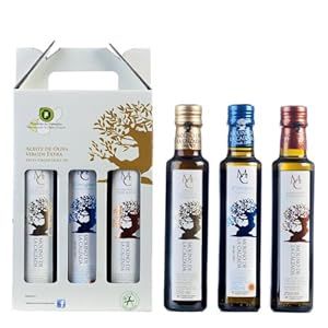 Cadeauset – Premium Extra Vierge Olijfolie, Koude Extractie, 3x250mL: D’Origen Picual-Lucio, Speciale Selectie Picual-Lucio-Arbequina, Arbequina – Spaanse Olijfolie