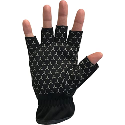Glacier Glove Cold River Fingerless Softshell Gloves - Large - Black