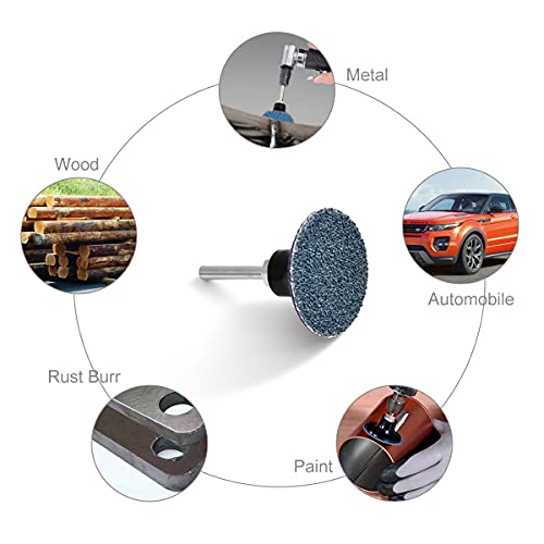 Tshya Roll Lock Disc, 50 Pcs 2 inch Die Grinder Sanding Discs, Zirconia Coated 36/60/80 Grit for Surface Prep (MixUp) - Thumbnail 4