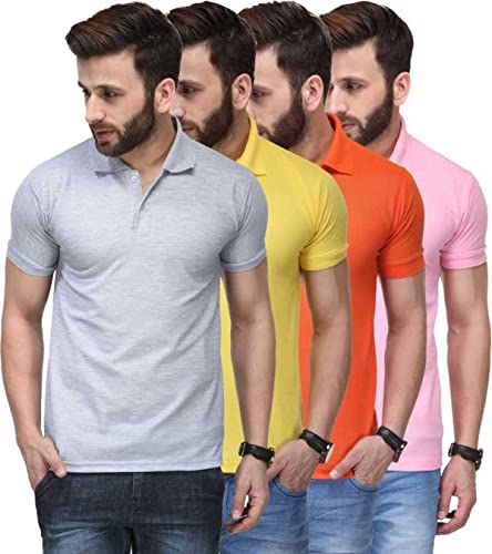 Image of T.N.X Men's Regular Fit Polos (Pack of 4)
