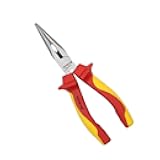 1000V Insulated Long Nose Pliers, VDE & GS Certified, IEC 60900 standard, Chrome Vanadium Steel,Precision Wire Bending 、Electronics Insulated And Tight Space Wire Pliers F8008 (8 inch)