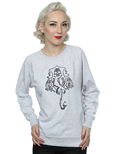Harry Potter Women's Dark Mark Crest Sweatshirt Medium Heather Grey