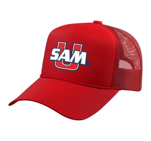 Samford Bulldogs | Official NCAA University Merch | PPSAM04 Trucker Hat with Adjustable Mesh Back, Red