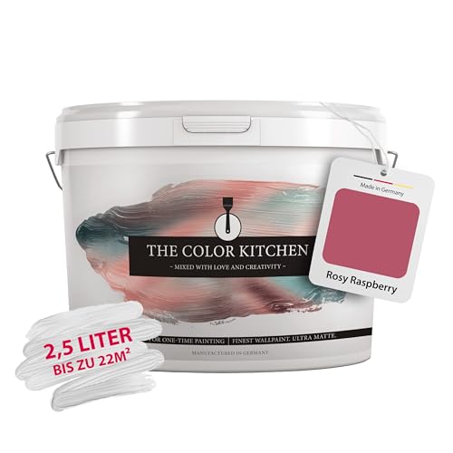Livingwalls THE COLOR KITCHEN kräftige Wandfarbe - Malerfarbe für farbenfrohe Räume - matte Innenfarbe in Pink - 2,5l Deckfarbe in TCK7011
