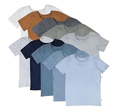 HonestBaby Multipack Short Sleeve T-Shirt Tee 100% Organic Cotton Infant Baby, Toddler, Little Kids Boys, Girls, Unisex