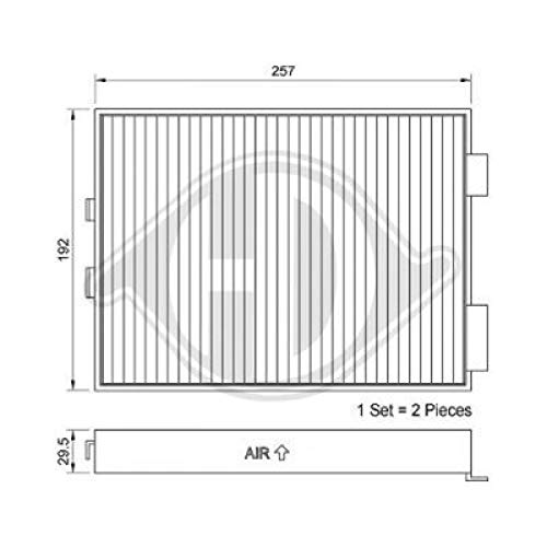 DIEDERICHS Filtro Aria abitacolo Filtro antipolline DCI0037S