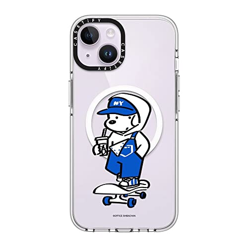 CASETiFY �N���A iPhone 14 �P�[�X [���΂݂ɂ����f��/2m����̗����������N���A/MagSafe �ɑΉ�] - Skater JOHN (Overalls)