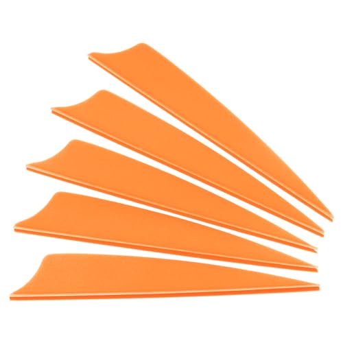 PATIKIL Arrows Vanes, 50 Pack 3 Inch Archery Fletching Arrow Fletch Wing with Shied Cut for DIY Hunting Target Shooting, Orange