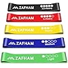 ZAFHAM Resistance Bands Set of 5 with 5 Different Resistance Levels for Men and Women, Skin-Friendly Fitness Exercise Loop Bands for Legs, Glutes and Arms