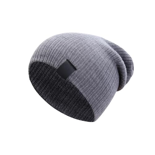Bonnet souple pour femmes en couleur unie et maille de laine ample