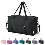 Narwey for Easyjet Cabin Bag 45x36x20 New Easyjet Underseat Bag Foldable Hospital Travel Duffel Carry on Luggage Weekend Overnight Holdall Bags for Women and Men 25L (Black)