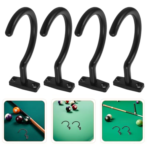 Crochets en Métal Noir pour Table de Billard robustes lot de 4