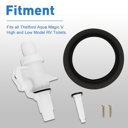Image of 13168 Toilet Water Valve Kit, Leak-Resistant High-Performance RV Toilet Water Valve Kit Fit for Thetford Aqua Magic V High Low Model Toilets
