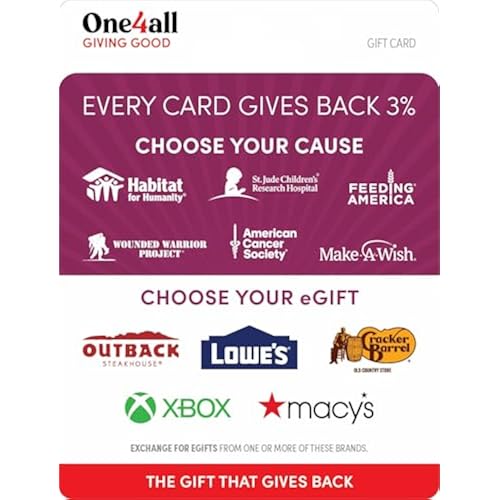 One4all Giving Good Joy Physical Gift Card - $75