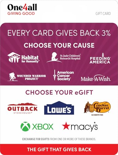 Multi-Brand Choice Cards One4All Giving Good Joy Gift Card Multi-Brand Choice Cards One4All Giving Good Joy Gift Card