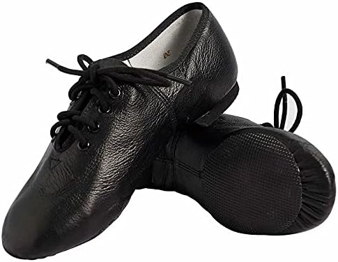 s.lemon Modern Jazz Dance Shoe,Made of Genuine Leather,Slip On or Lace Up