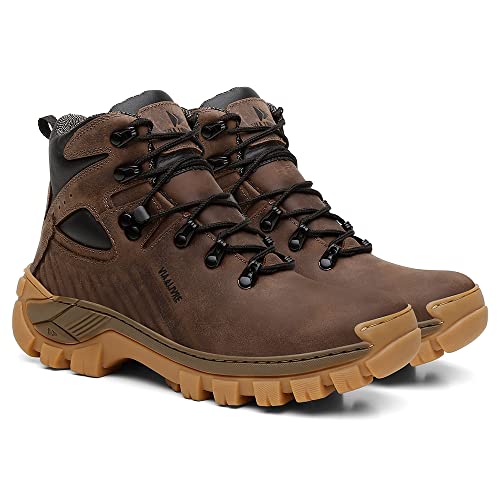 Bota Masculina Coturno em Couro Reforçado California VL006 Cor:Marrom;Genero:Masculino;Tamanho:39